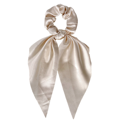 Satin Fabric Scrunchies solid color ribbon hair tie