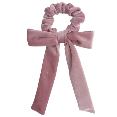 High quality Velvet knot streamer scrunchies