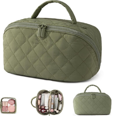 Quilted Cosmetic Bag High Quality Travel Toiletry Bag Portable Storage Bag