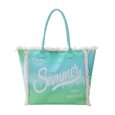 Tassel Tote Bag Большой вместимости кроссбоди модная печатная пляжная сумка
